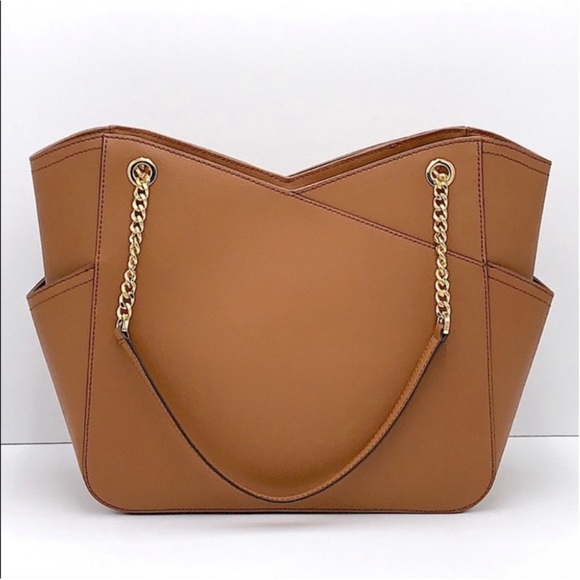 Michael Kors Large X Chain Shoulder Tote Bag Luggage - Picture 4 of 10